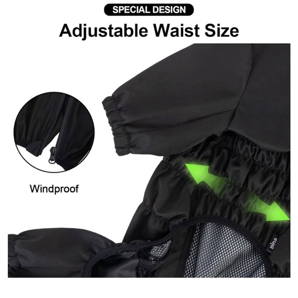 NWT PINA Waterproof Dog Jacket, Lightweight w/ Leash Hole w/ Reflective Strap L - Picture 2 of 6